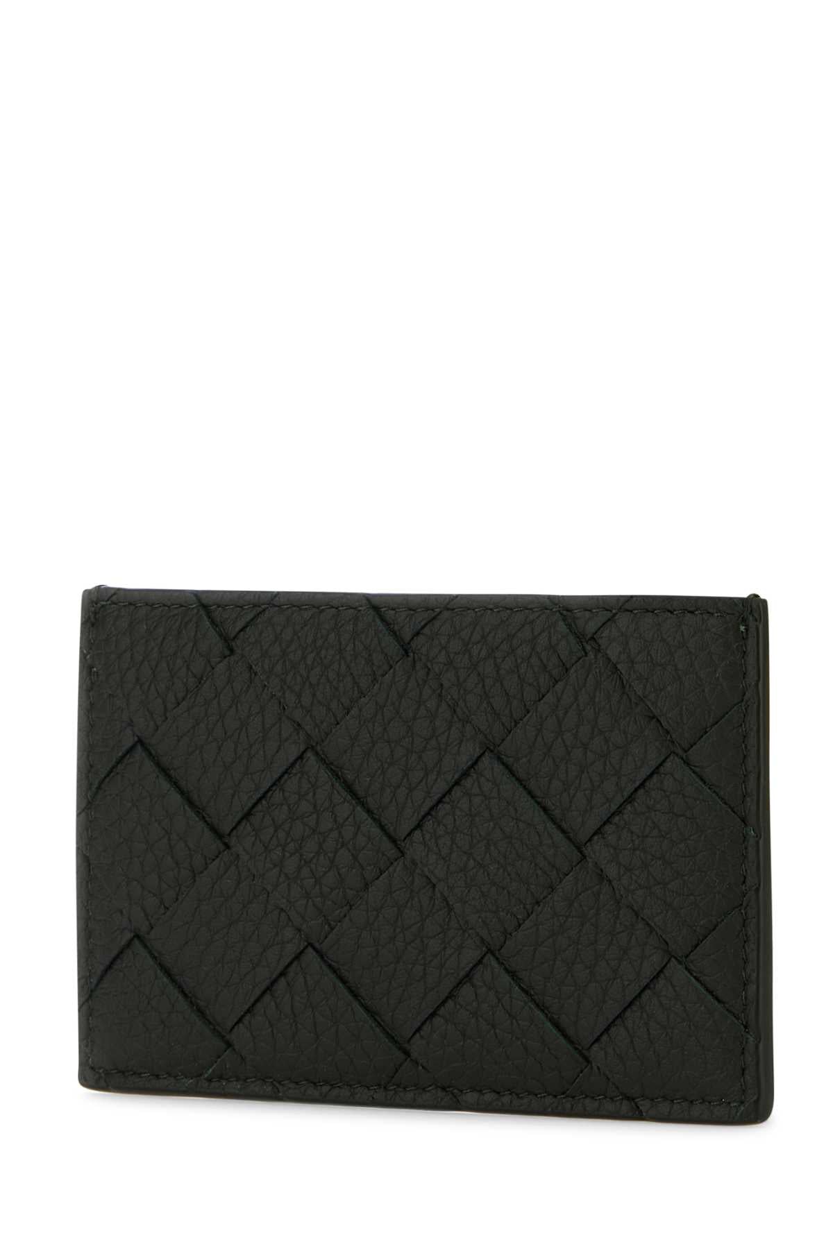 Bottega Veneta Men Bottle Green Leather Card Holder