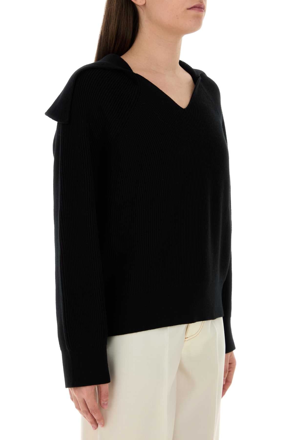 Bottega Veneta Women Black Stretch Cotton Blend Polo Shirt