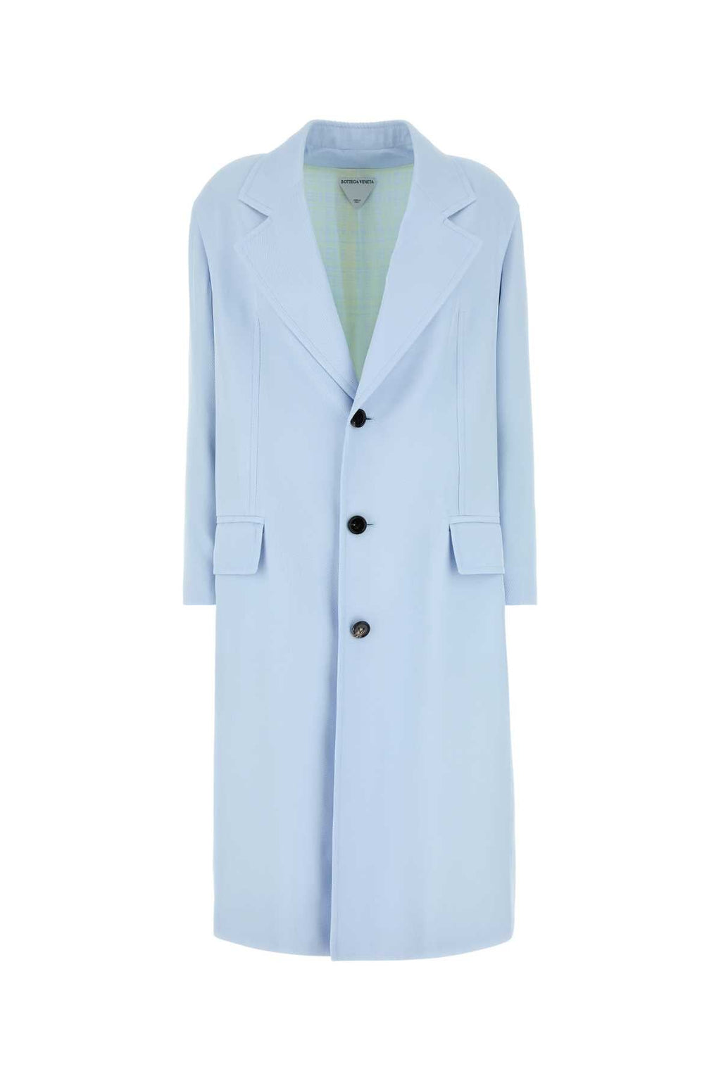 Bottega Veneta Women Pastel Blue Viscose Blend Coat