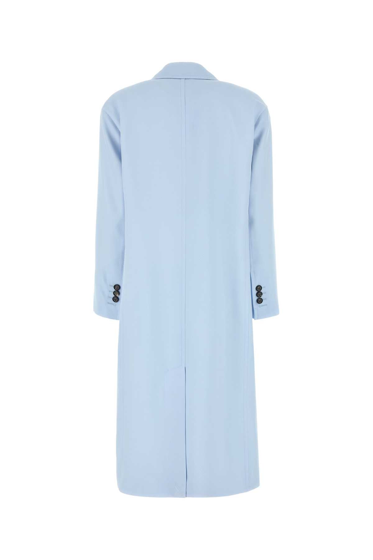 Bottega Veneta Women Pastel Blue Viscose Blend Coat