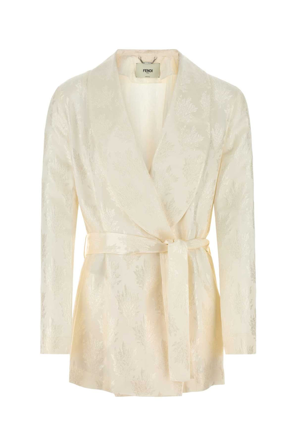 Fendi Women White Silk Blazer