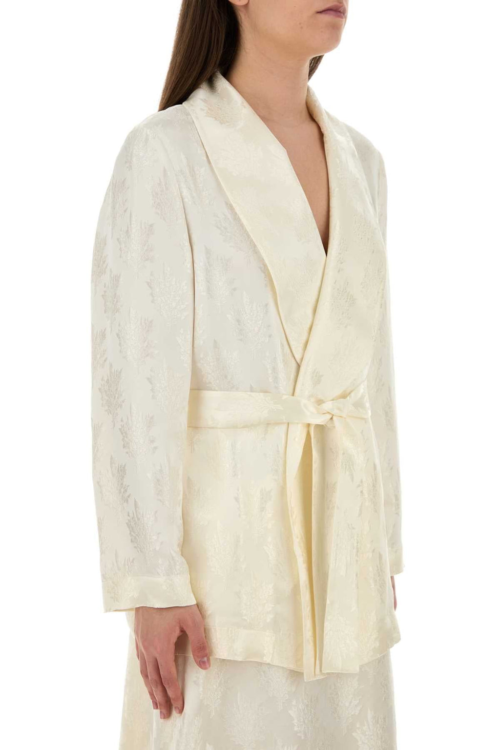 Fendi Women White Silk Blazer