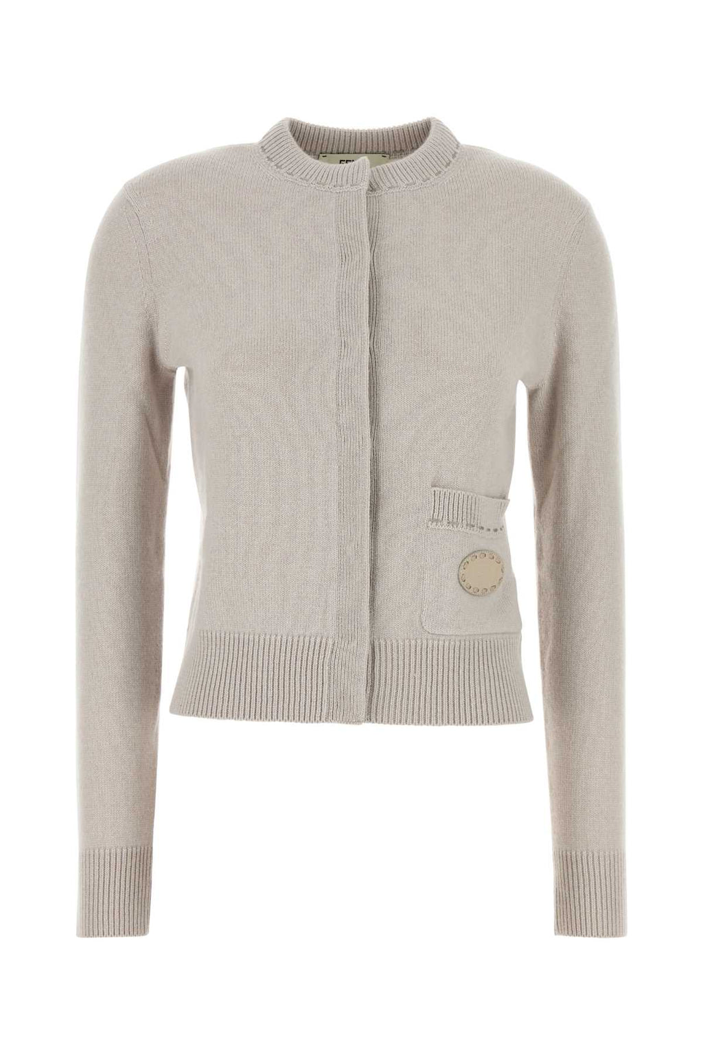 Fendi Women Cappuccino Cashmere Cardigan