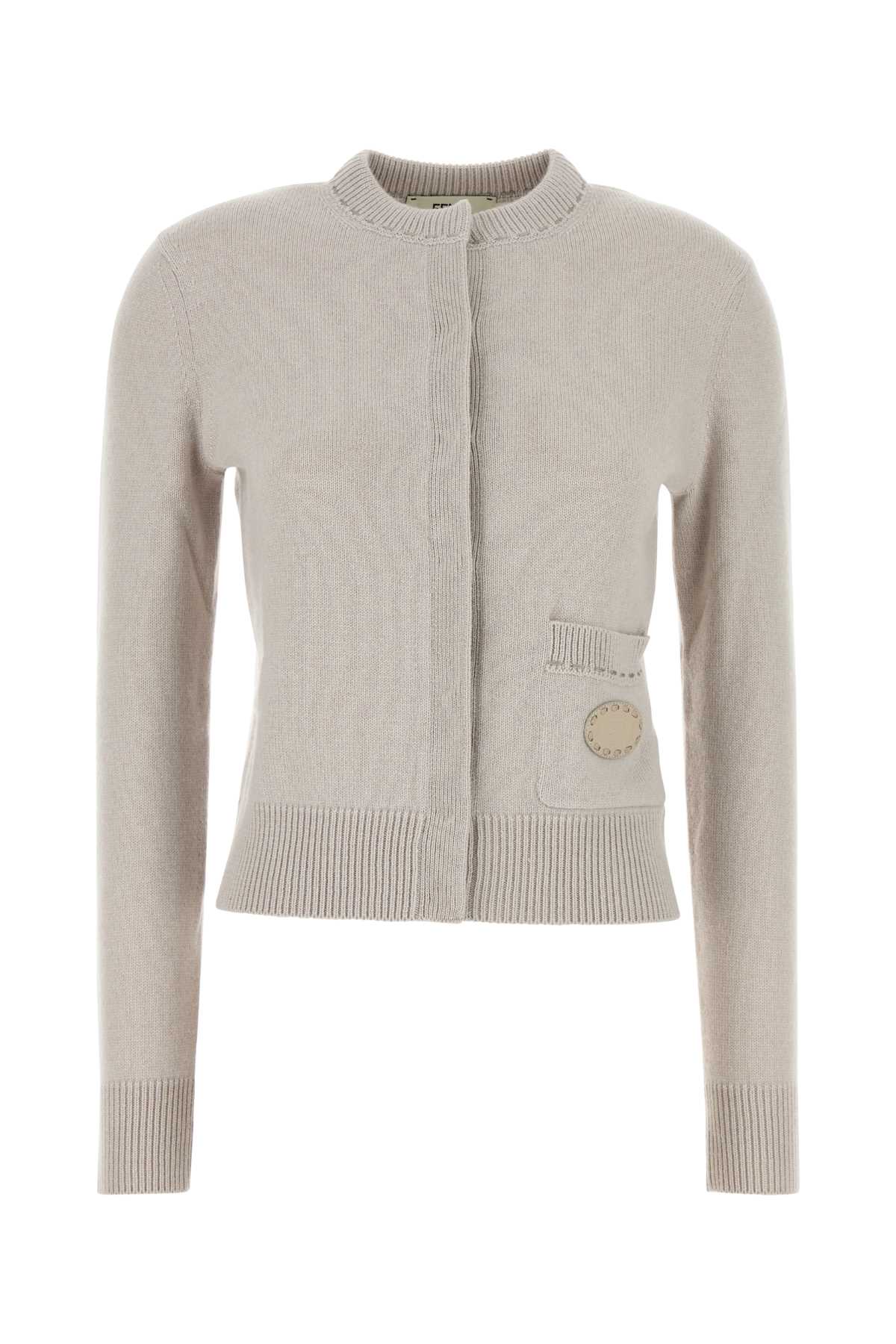Fendi Women Cappuccino Cashmere Cardigan