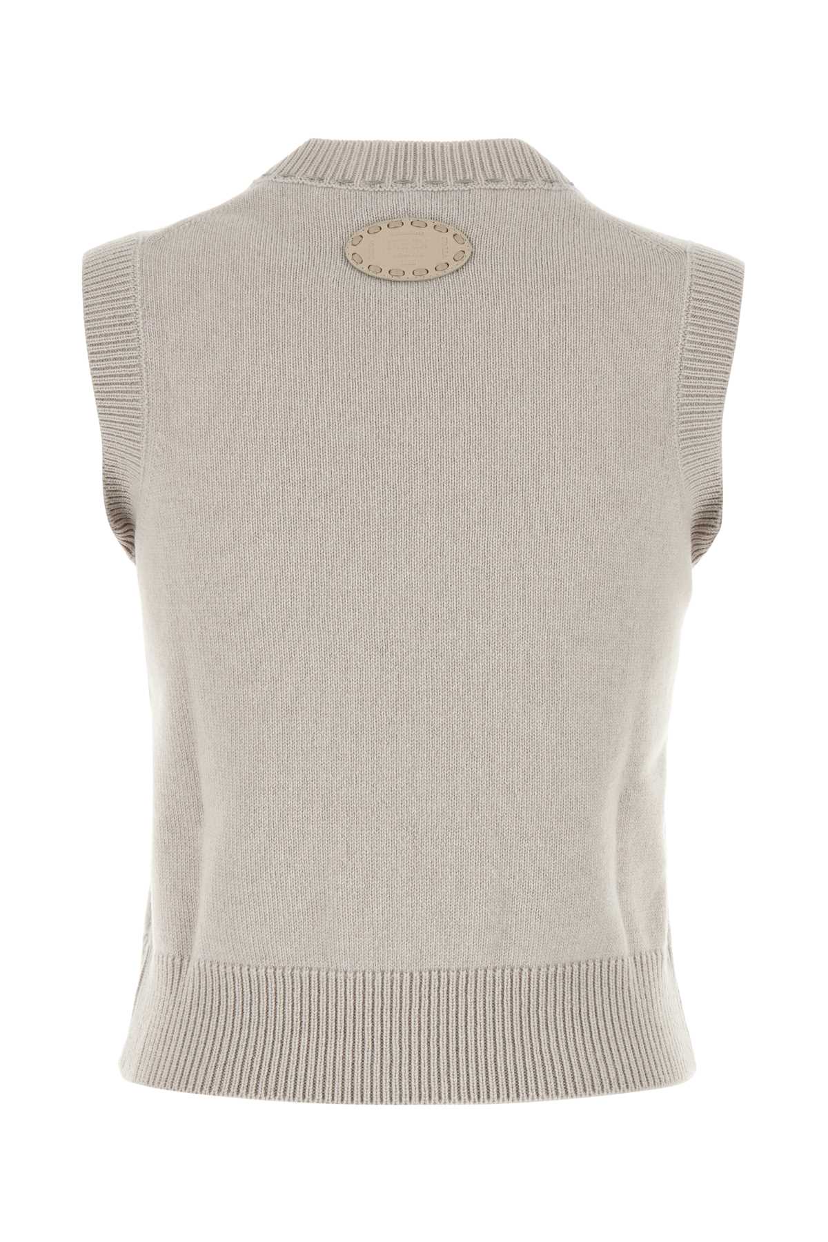 Fendi Women Cappuccino Cashmere Vest
