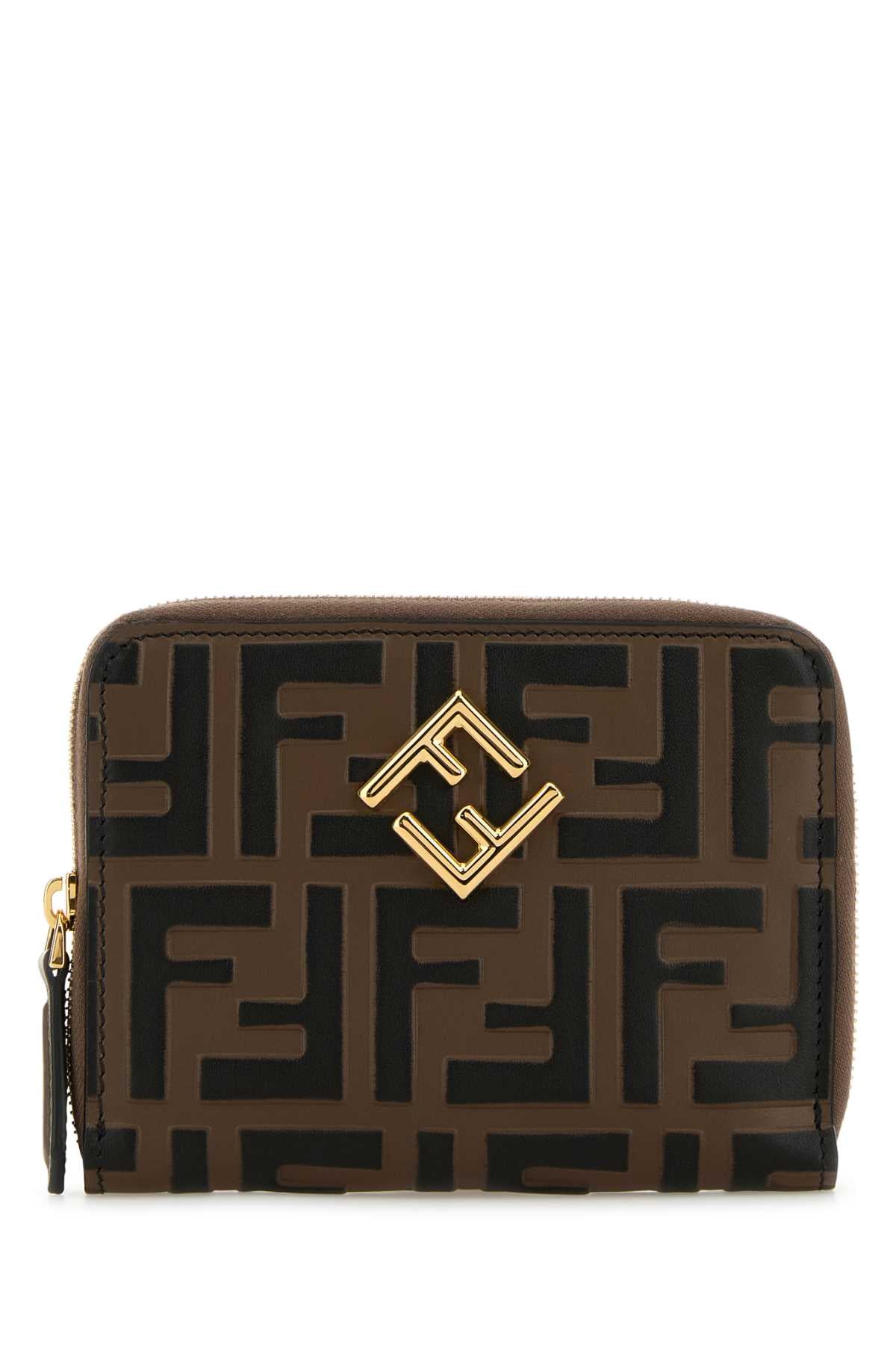 Fendi Women Printed Leather Ff Diamonds Wallet