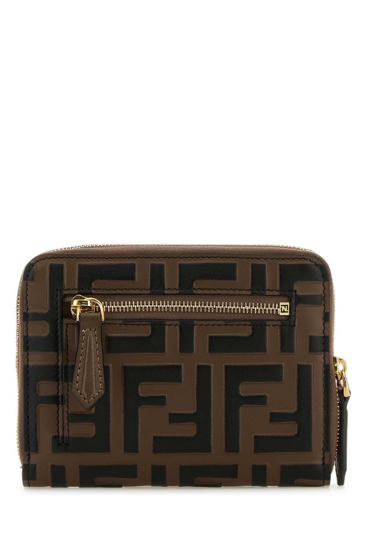 Fendi Women Printed Leather Ff Diamonds Wallet
