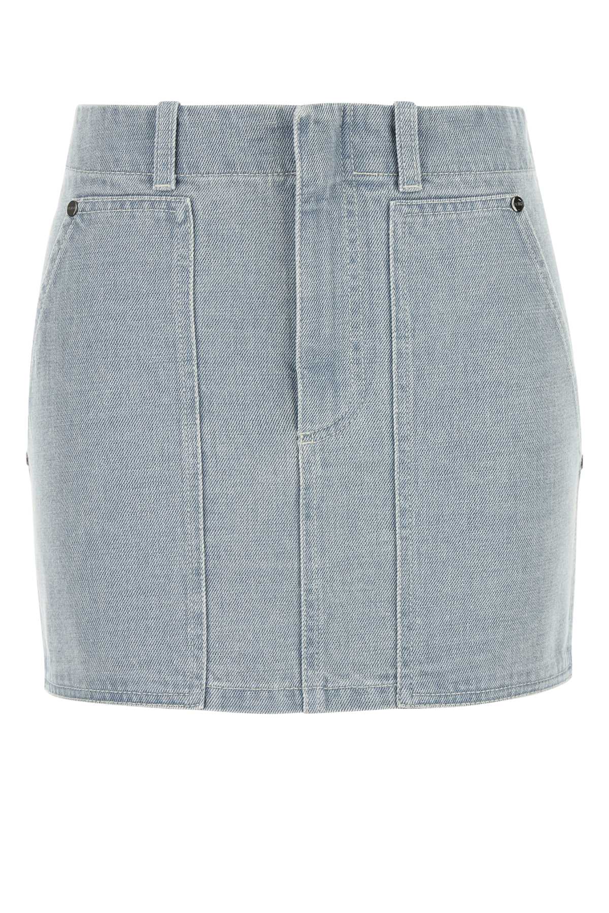 Fendi Women Denim Mini Skirt