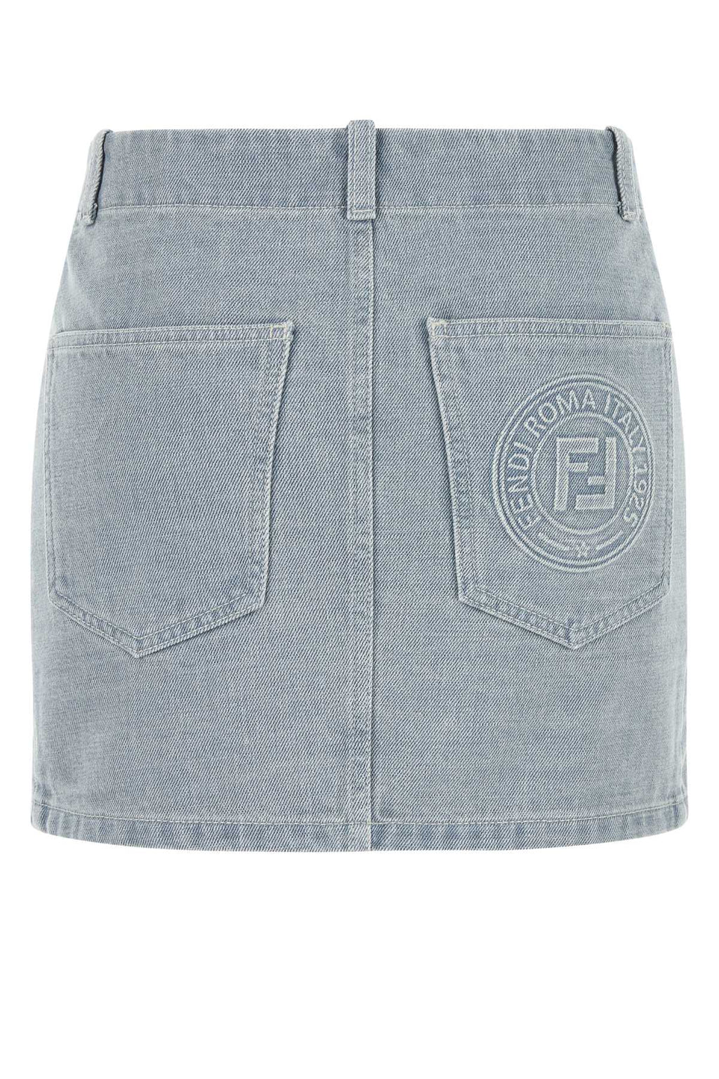 Fendi Women Denim Mini Skirt