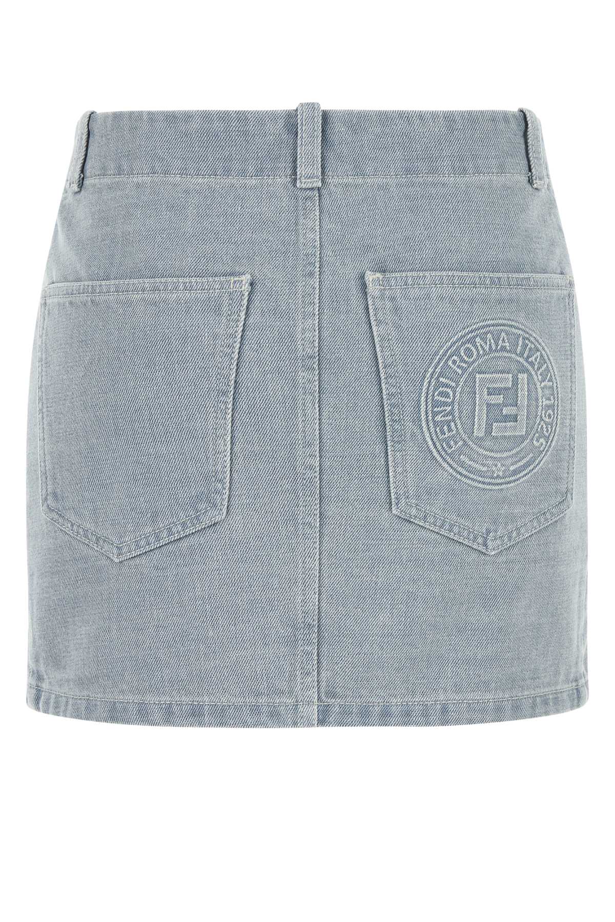 Fendi Women Denim Mini Skirt