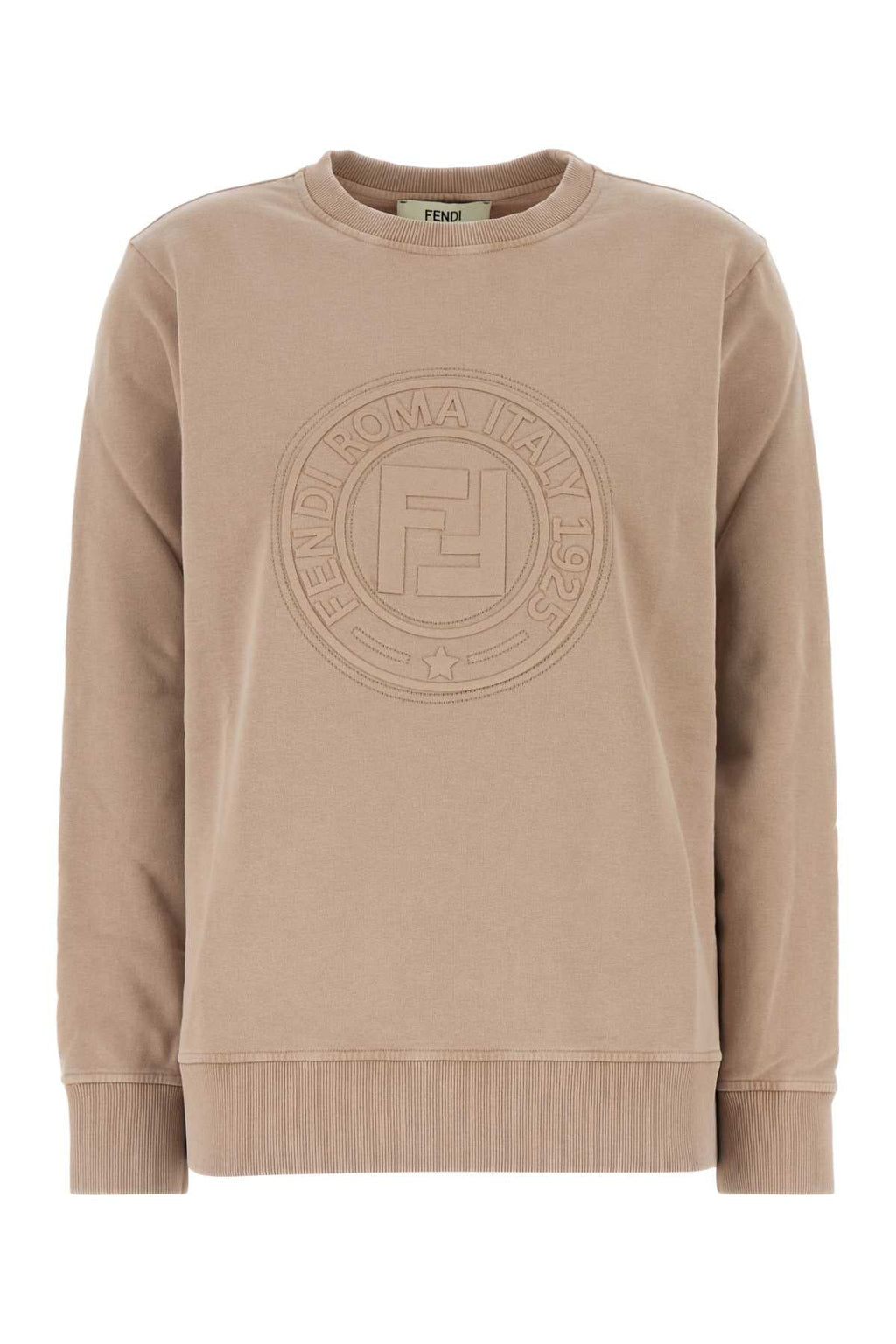Fendi Women Cappuccino Cotton Oversize Sweatshirt
