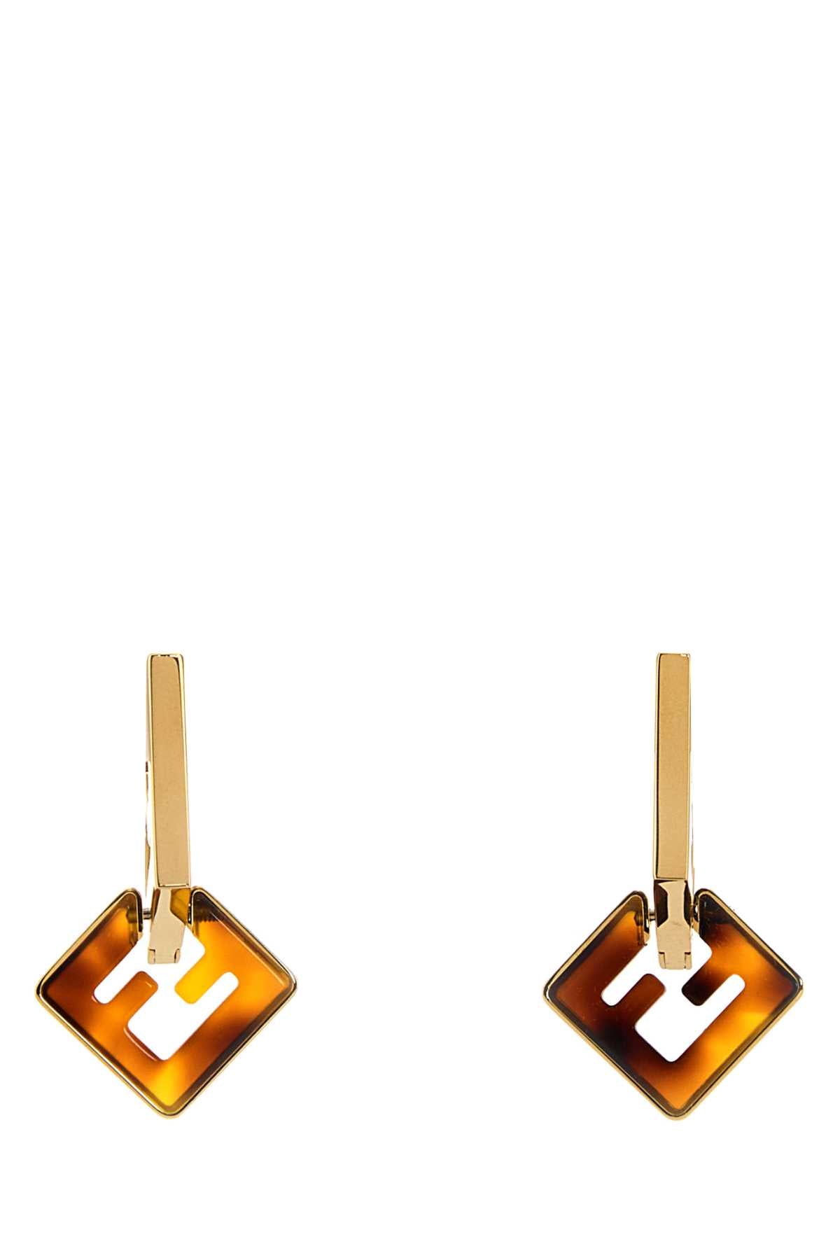 Fendi Women Printed Plexiglass And Metal Forever Fendi Earrings