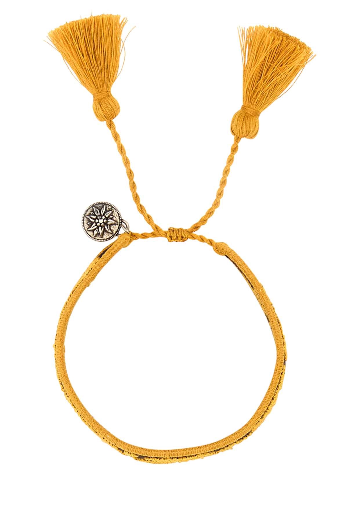 Prada Women Two-Tone Suede And Fabric Bracelet