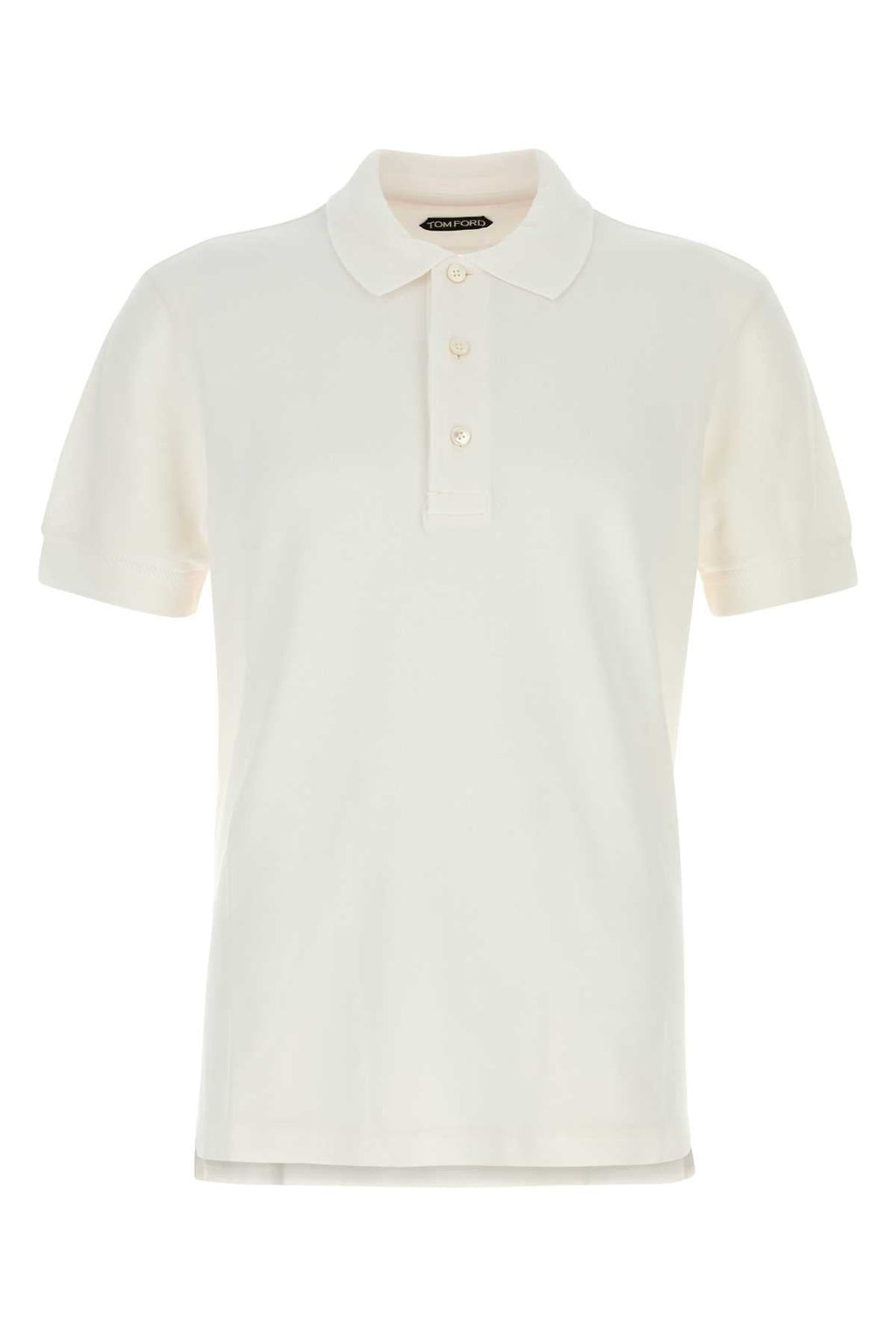 Tom Ford Men White Piquet Polo Shirt