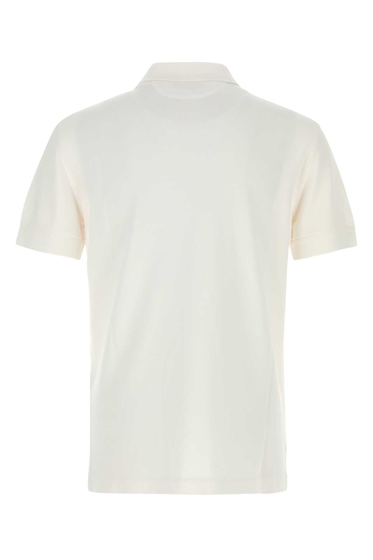 Tom Ford Men White Piquet Polo Shirt