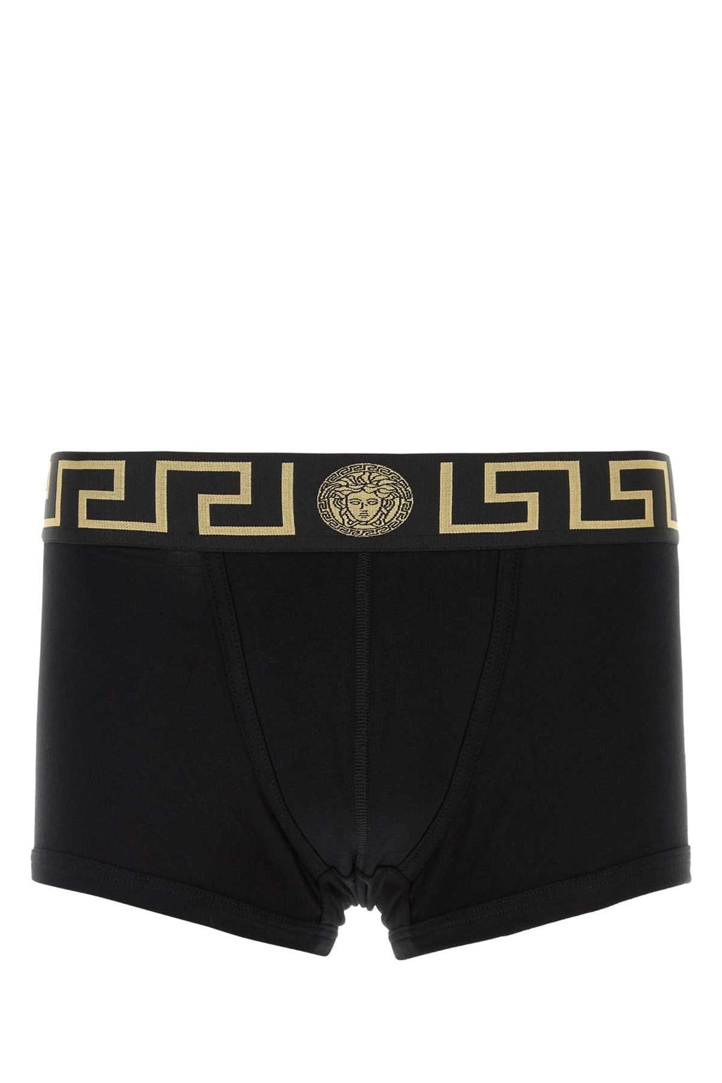 Versace Men Black Stretch Cotton Boxer Set
