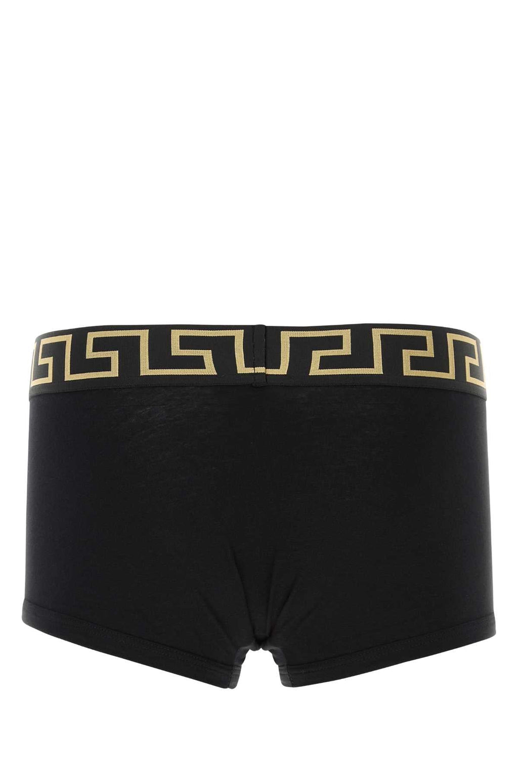 Versace Men Black Stretch Cotton Boxer Set