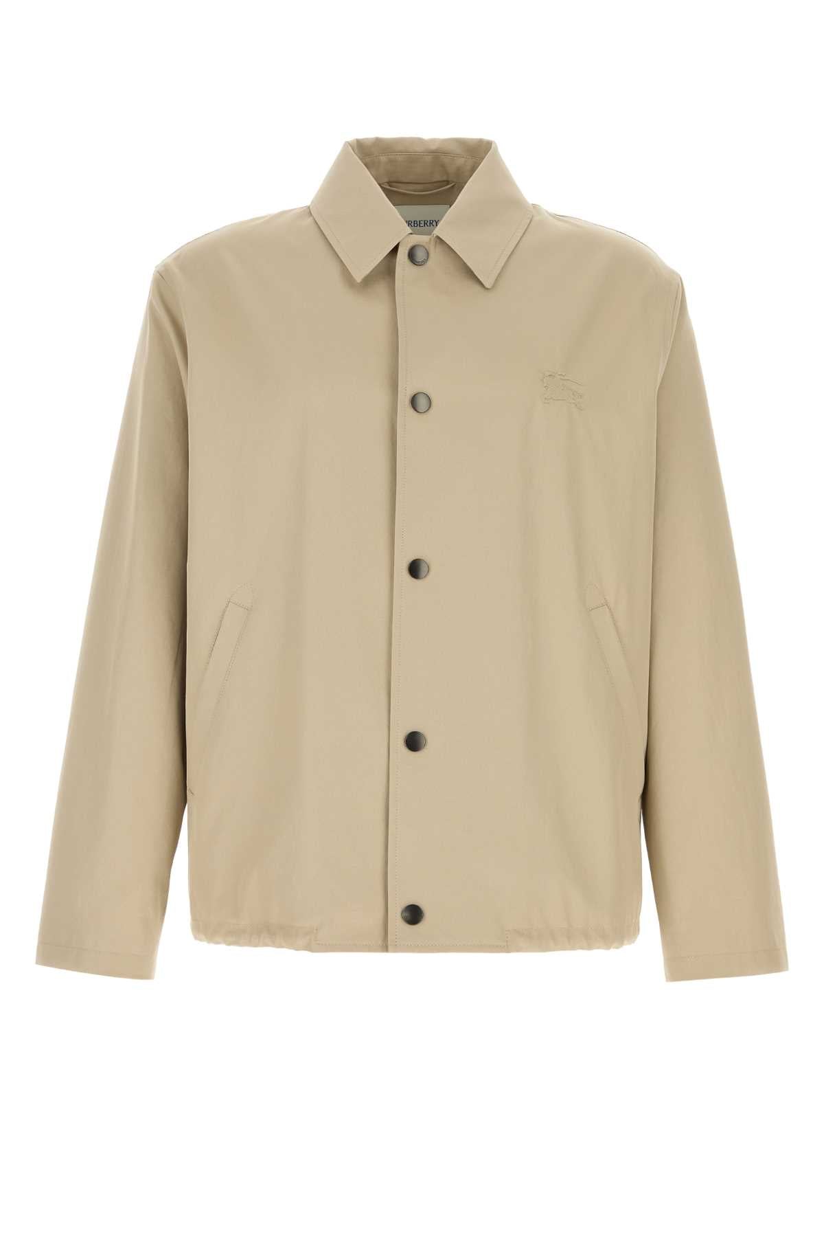 Burberry Men Cappuccino Gabardine Jacket