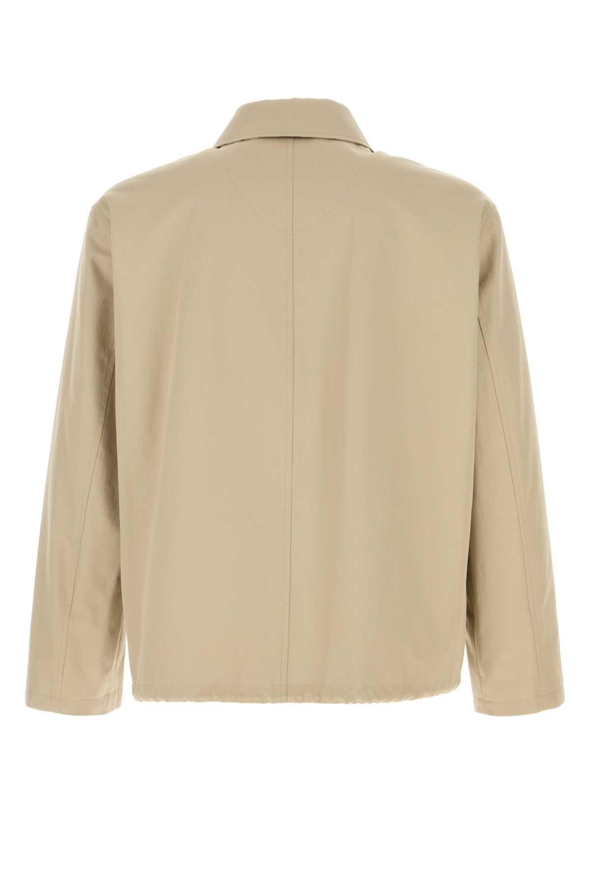 Burberry Men Cappuccino Gabardine Jacket