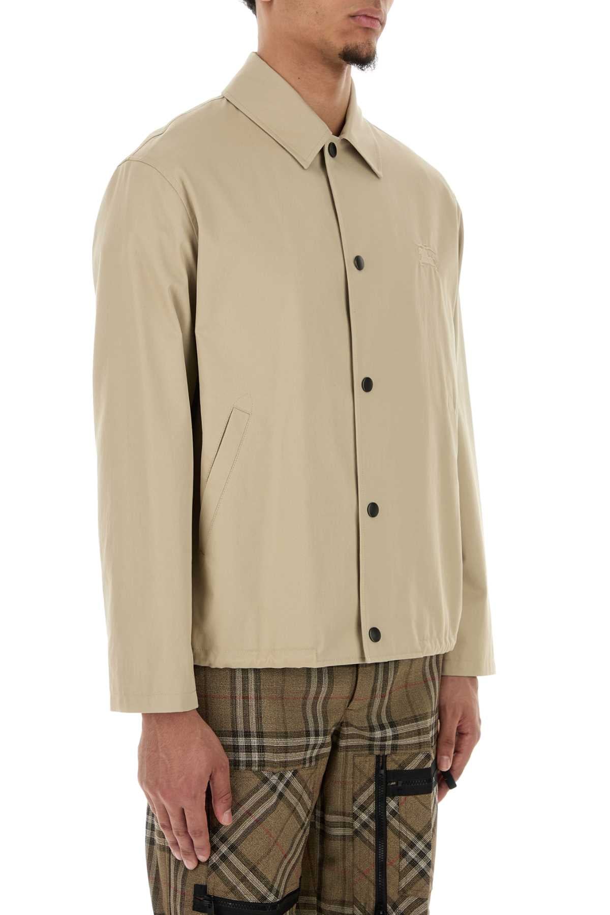 Burberry Men Cappuccino Gabardine Jacket