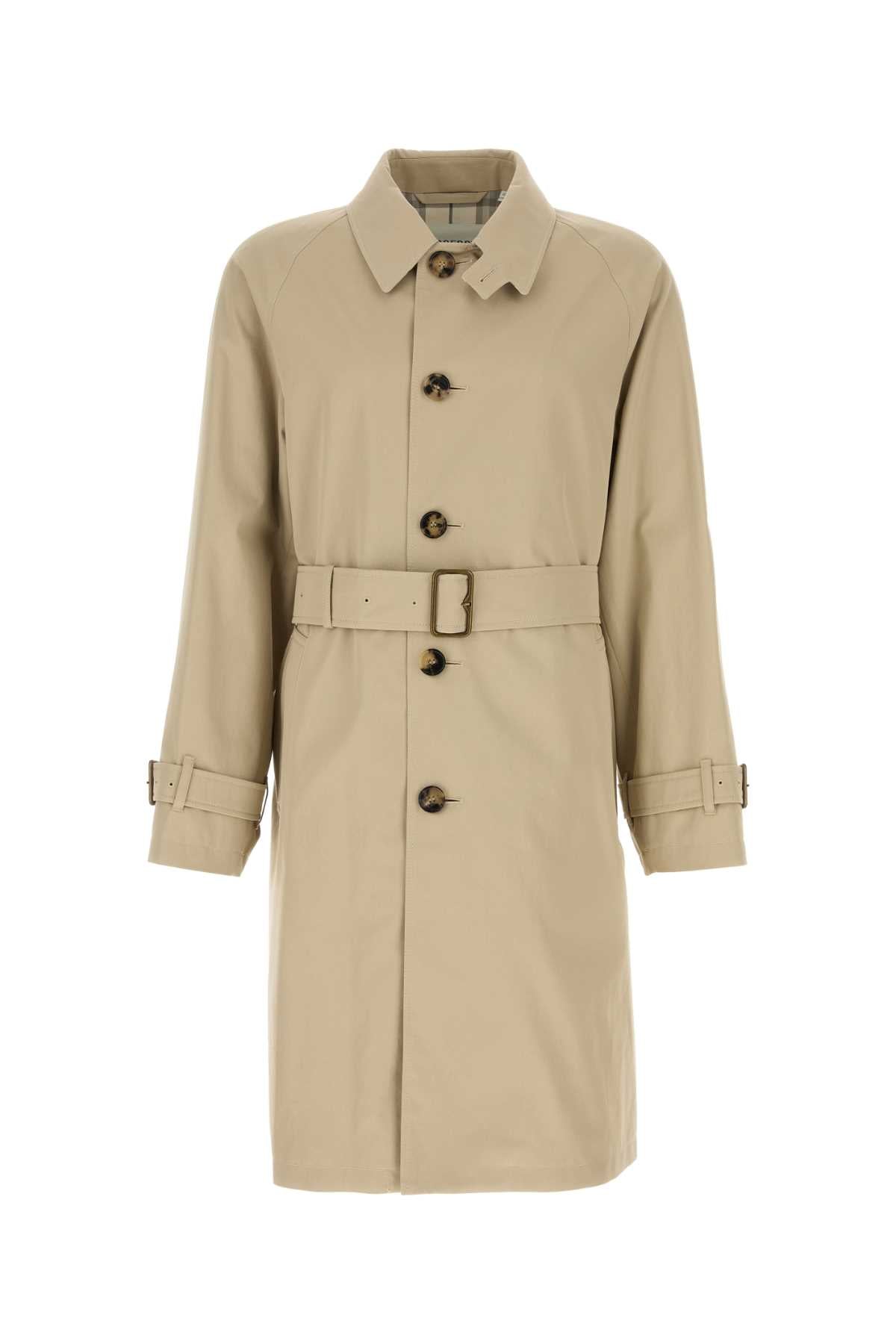 Burberry Men Capuccino Gabardine Trench Coat