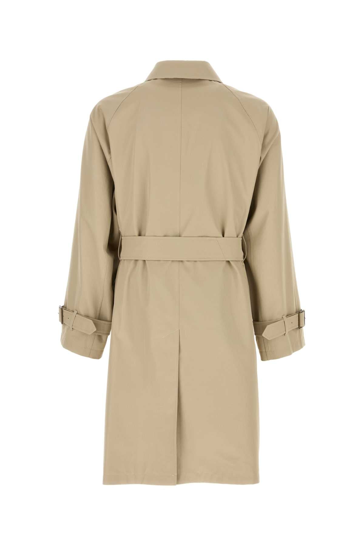Burberry Men Capuccino Gabardine Trench Coat