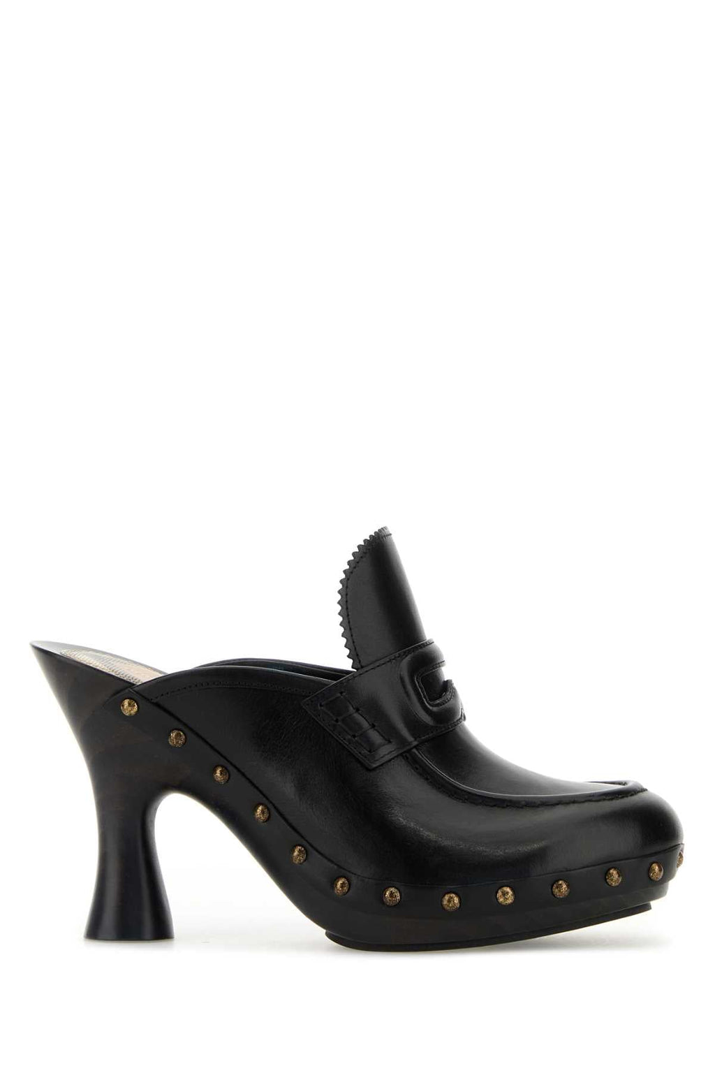 Burberry Women Black Leather Mules