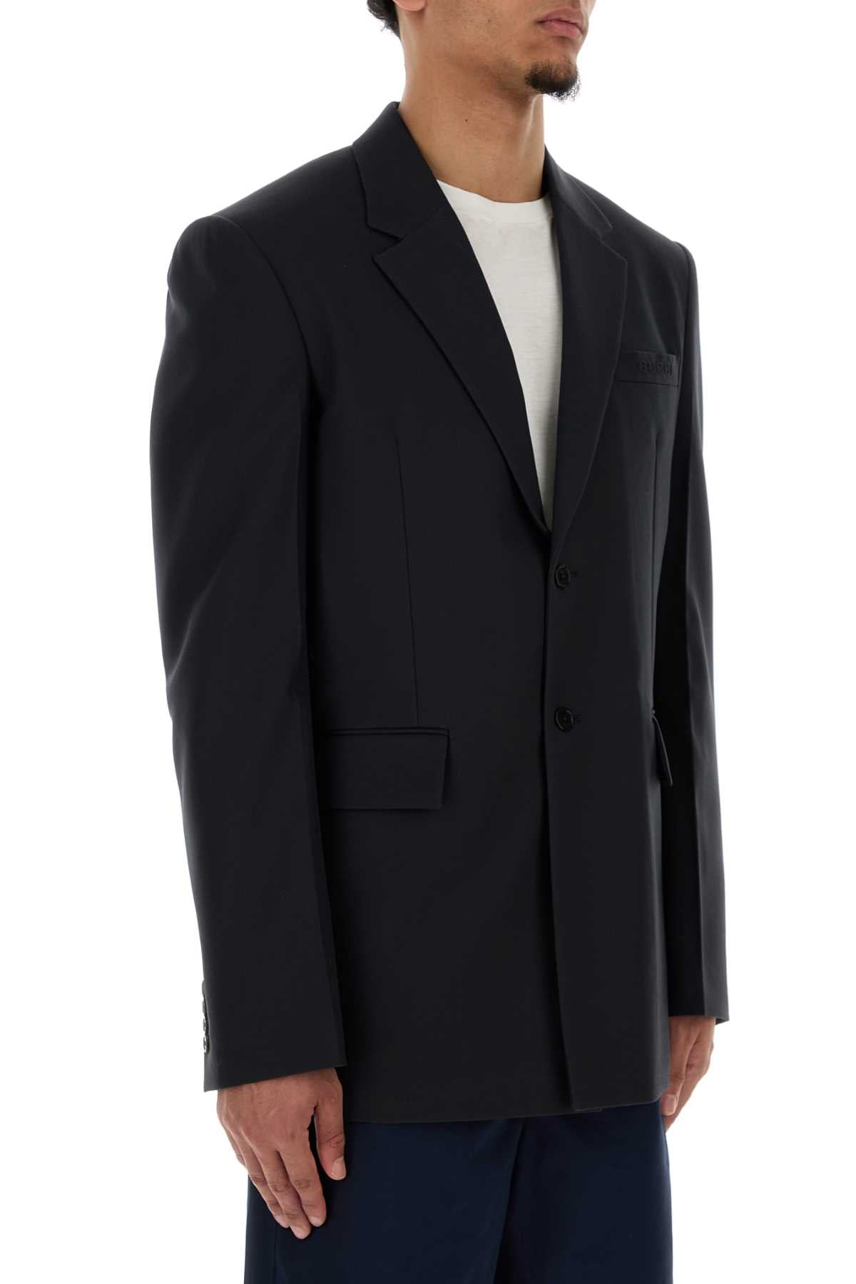 Gucci Men Graphite Twill Blazer