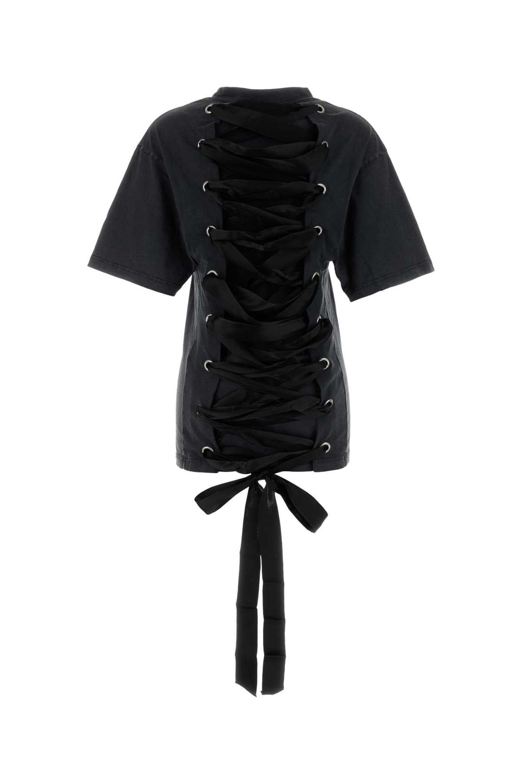 Balenciaga Women Graphite Cotton T-Shirt