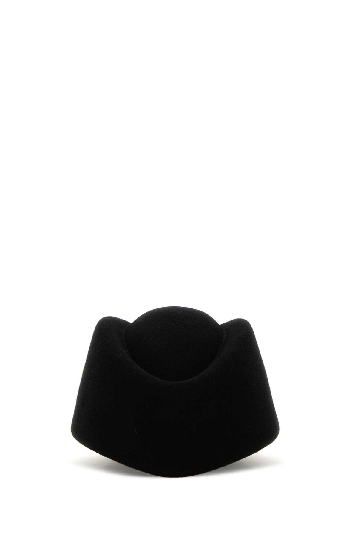 Valentino Garavani Men Black Wool Vlogo Signature Hat