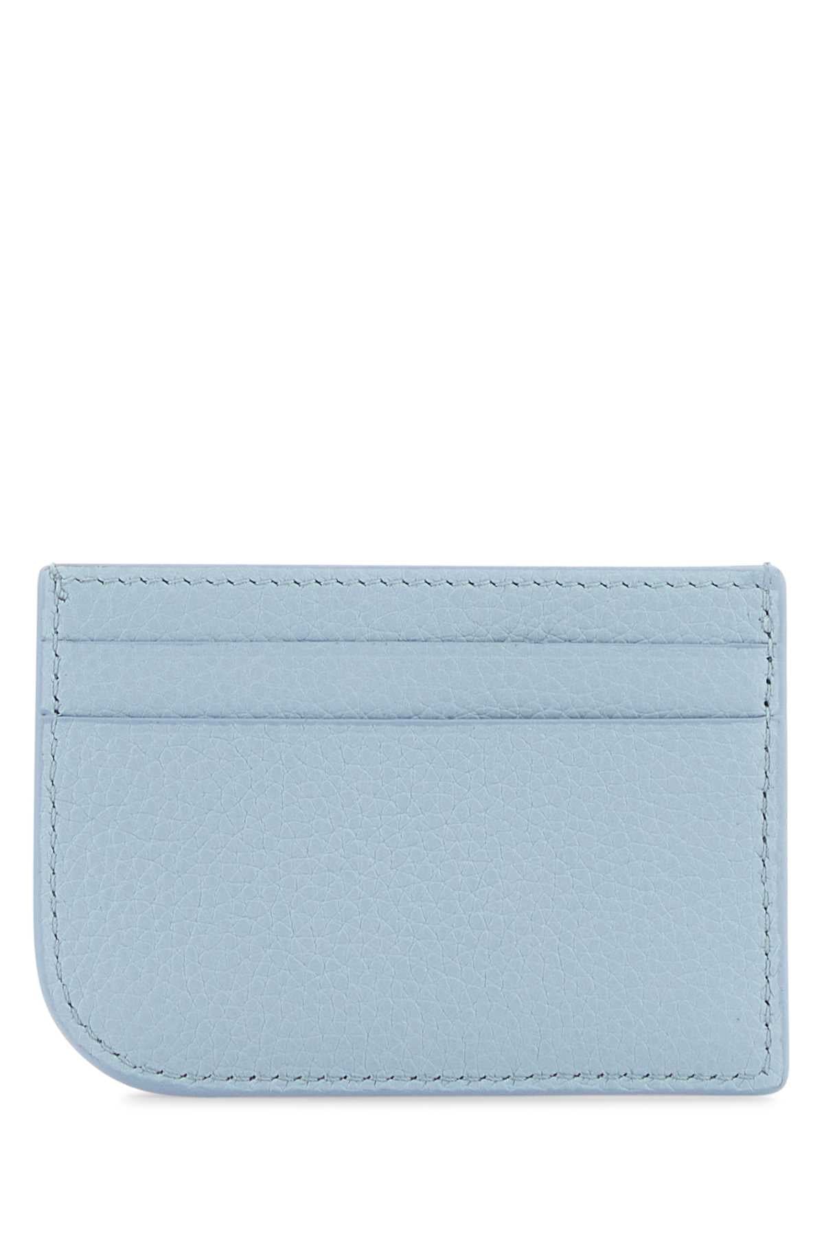 Alexander Mcqueen Men Light Blue Leather Card Holder