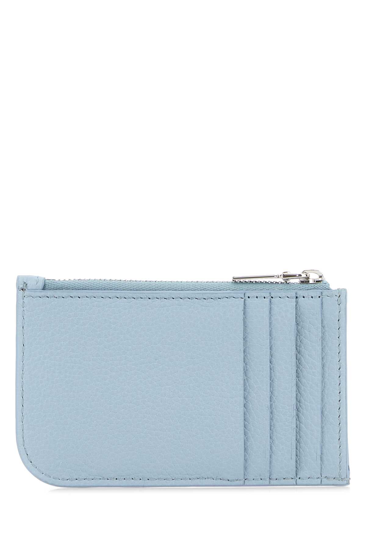 Alexander Mcqueen Men Light Blue Leather Card Holder
