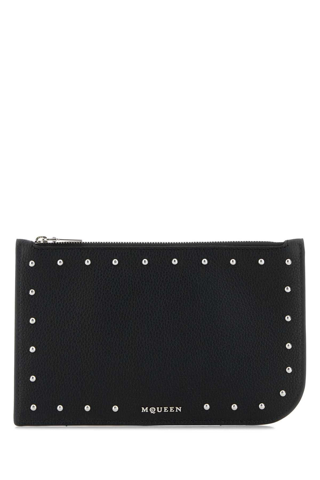 Alexander Mcqueen Men Black Leather Pouch