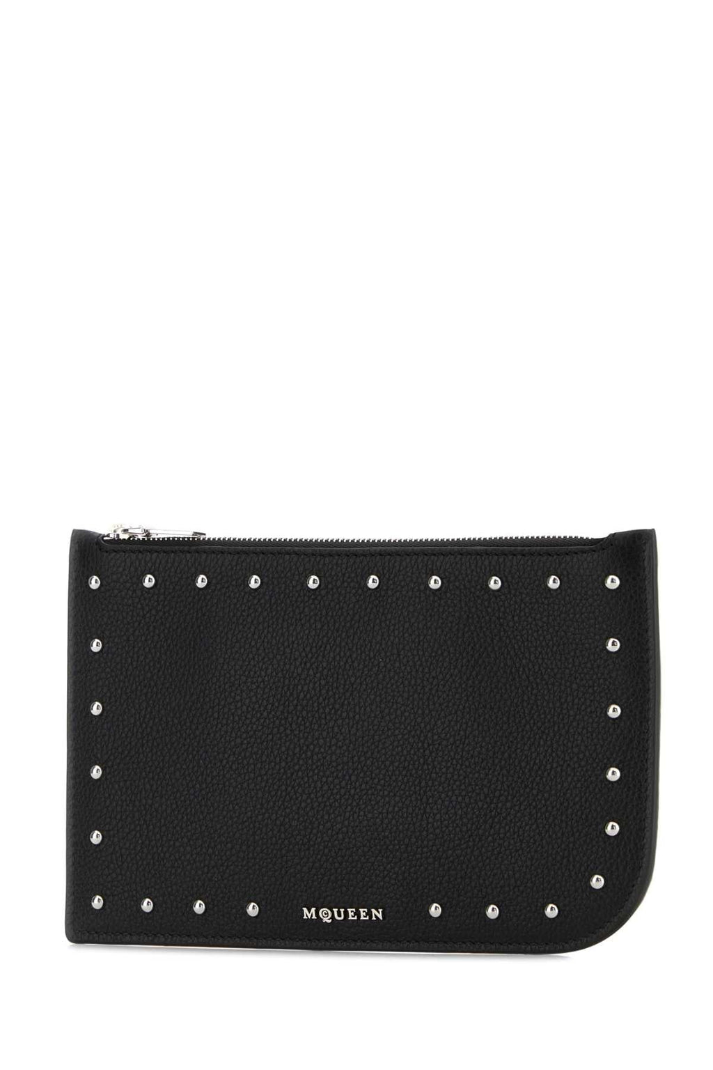 Alexander Mcqueen Men Black Leather Pouch