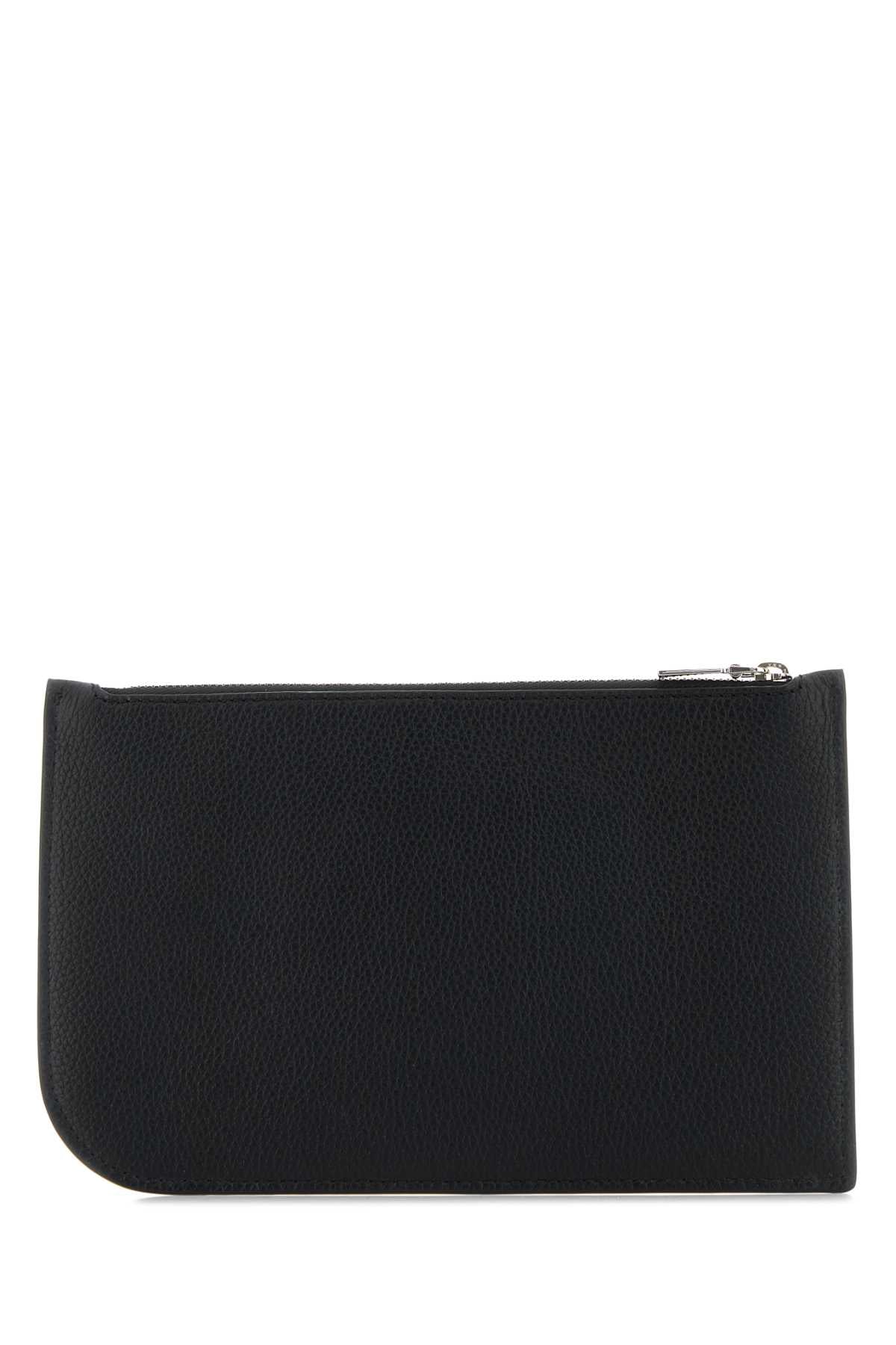 Alexander Mcqueen Men Black Leather Pouch
