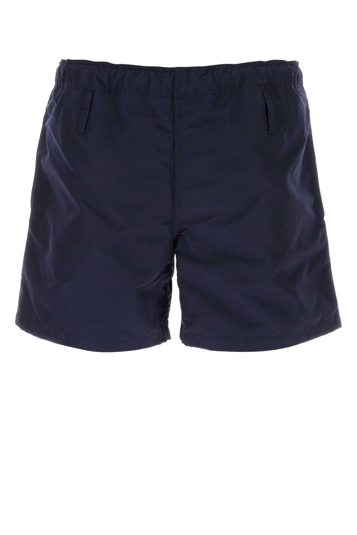 Prada Men Navy Blue Nylon Swimming Shorts