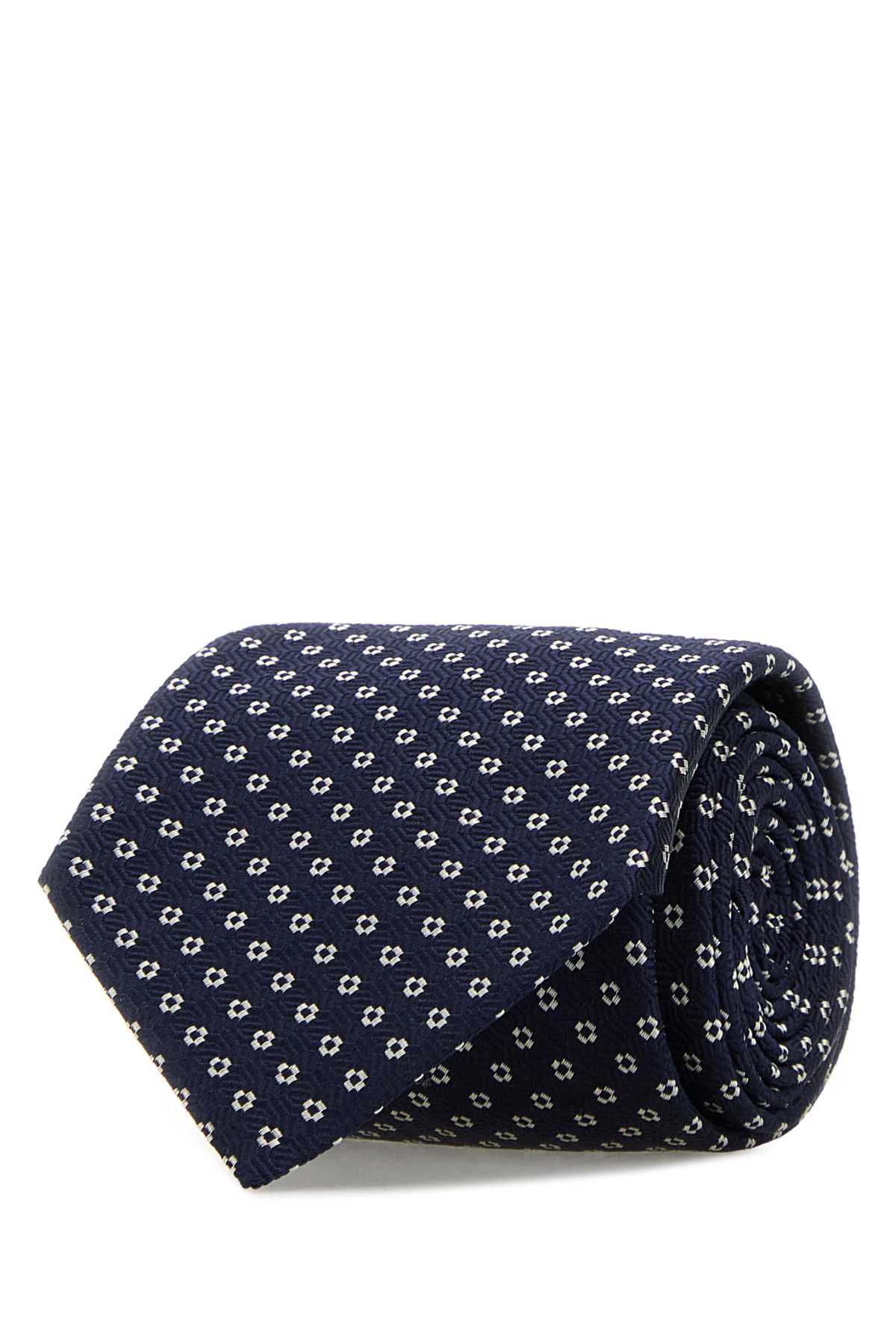 Saint Laurent Men Embroidered Silk Tie