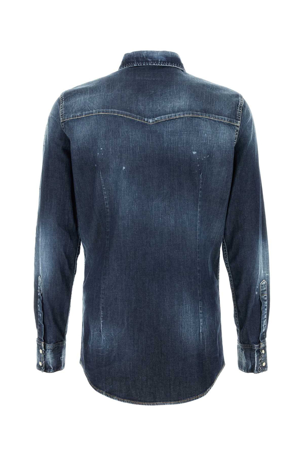 Dsquared Men Stretch Denim Fashion Western Shirt
