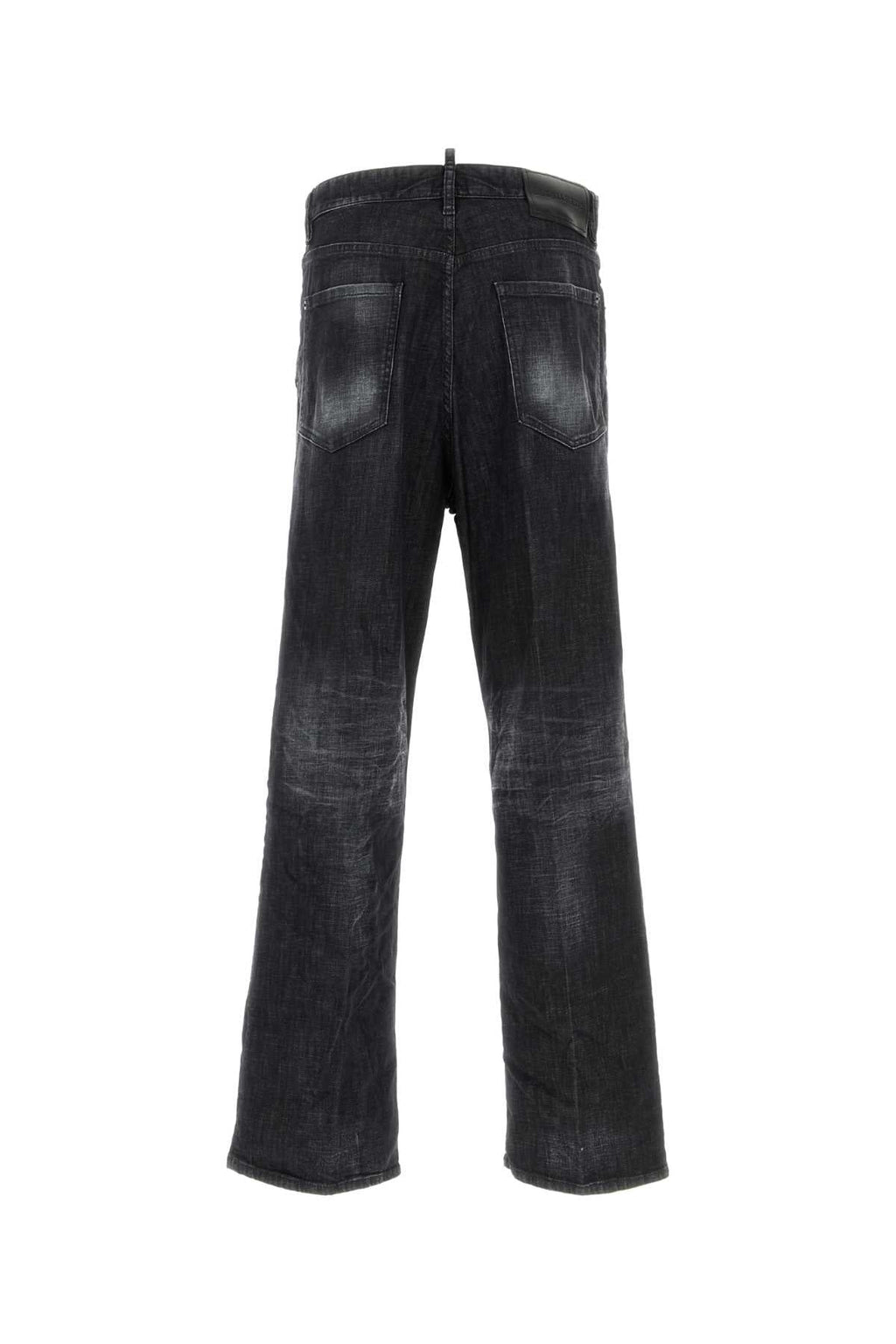 Dsquared Men Black Stretch Denim Loose Jeans