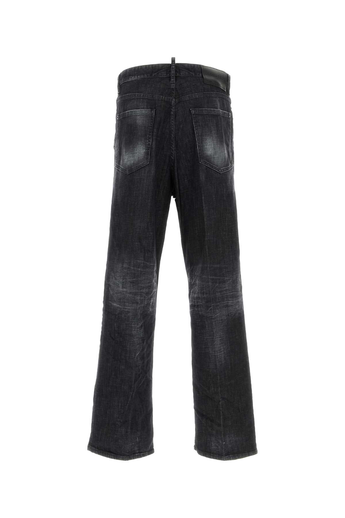Dsquared Men Black Stretch Denim Loose Jeans