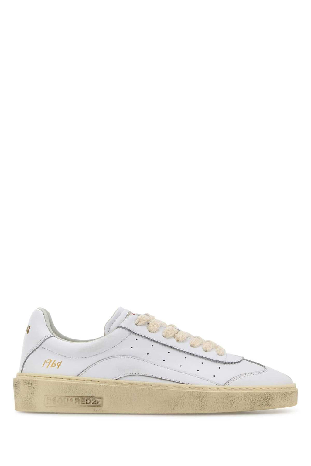 Dsquared Women White Leather Rider Sneakers