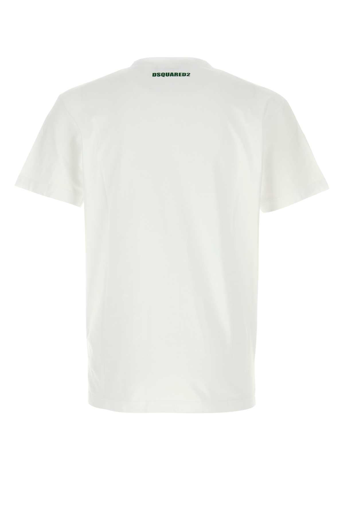 Dsquared Men White Cotton T-Shirt