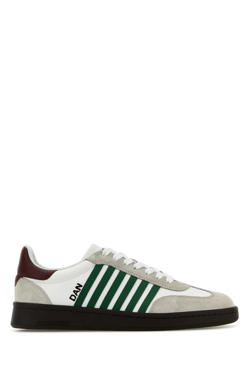 Dsquared Men White Leather Boxer Sneakers