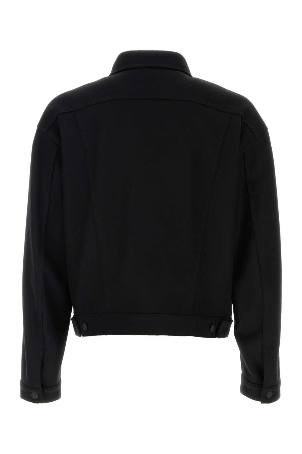 Dsquared Men Black Wool Blend Wool Jean Jacket