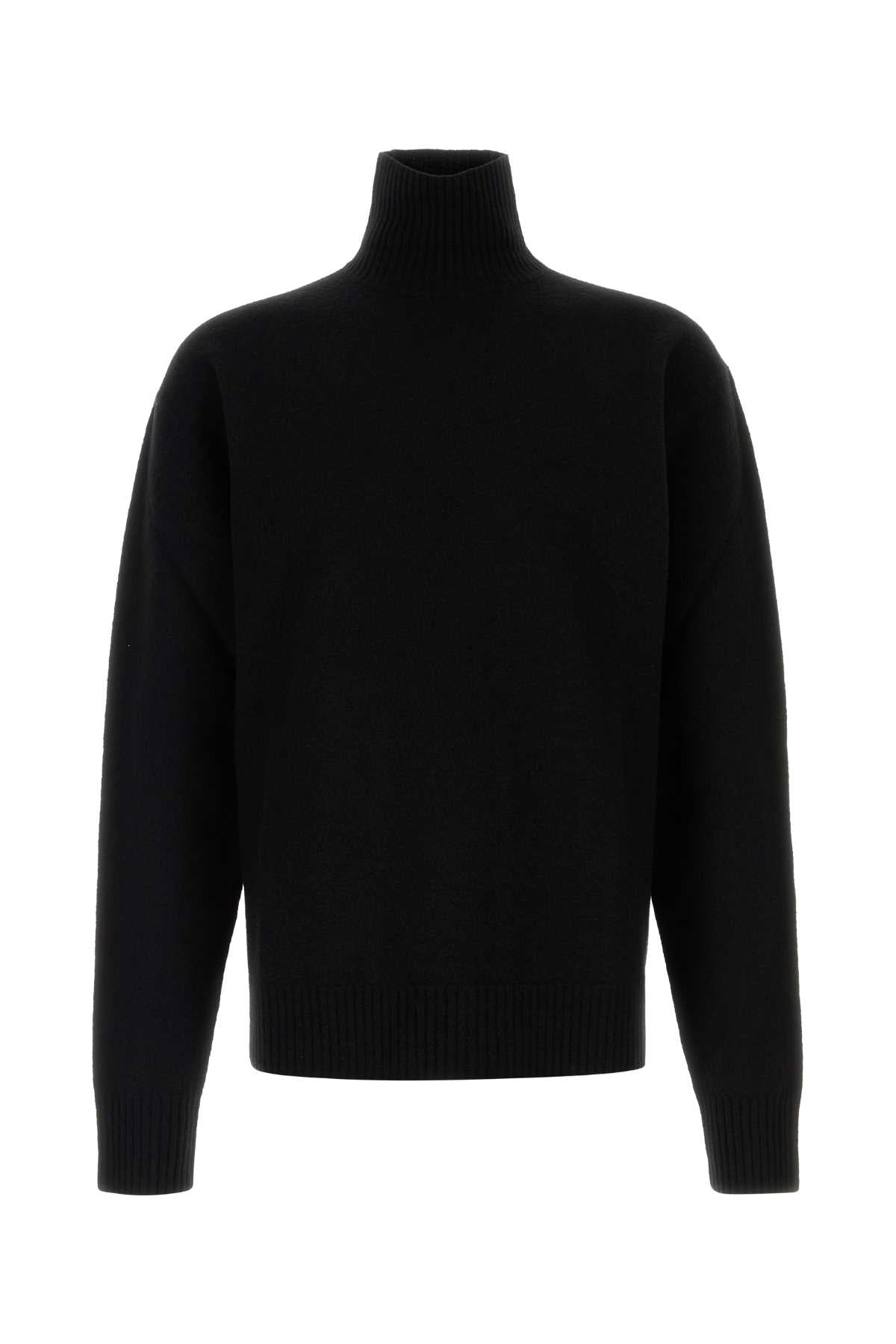 Jil Sander Men Black Wool Sweater