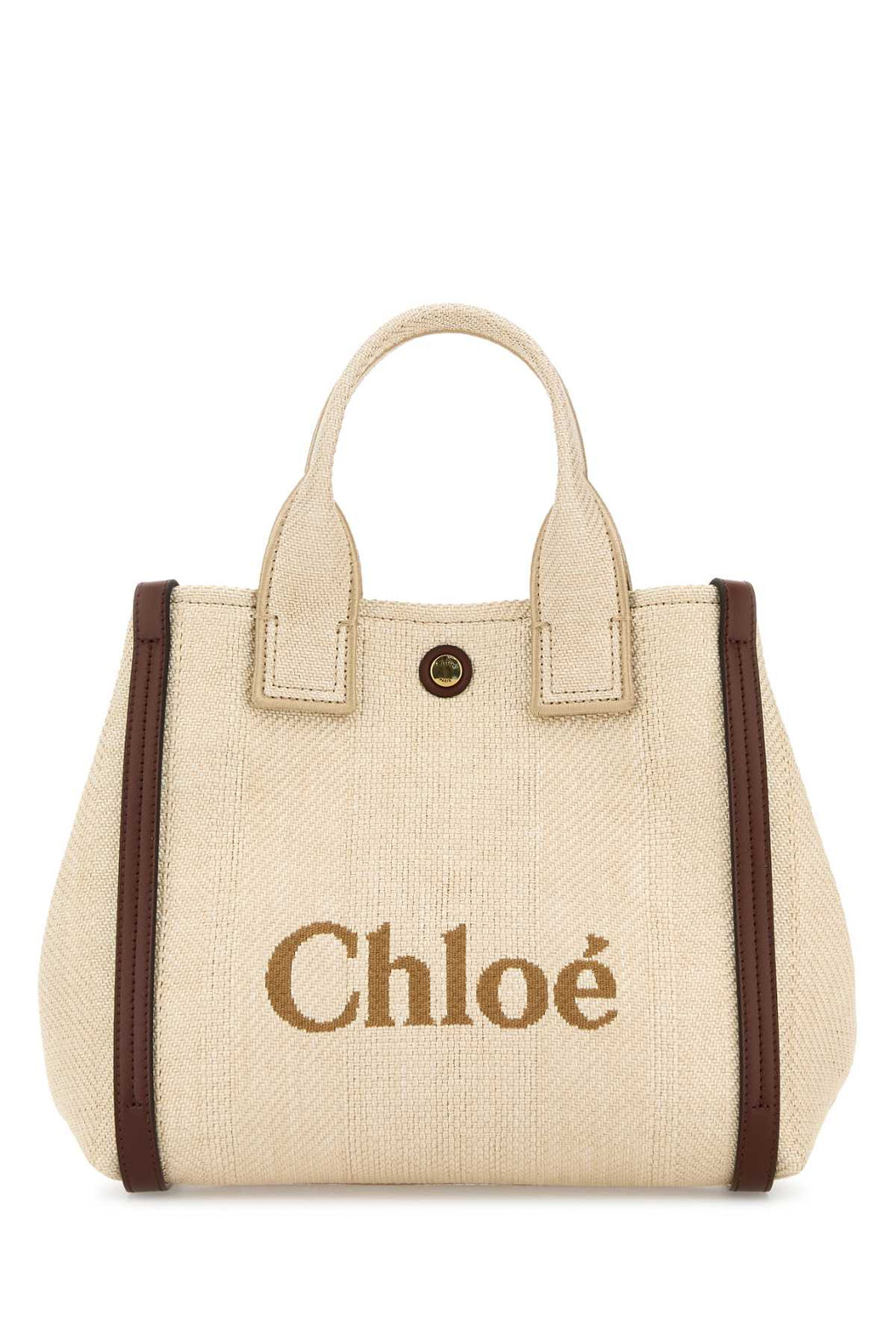 Chloe Women Sand Canvas Small Carry Handbag