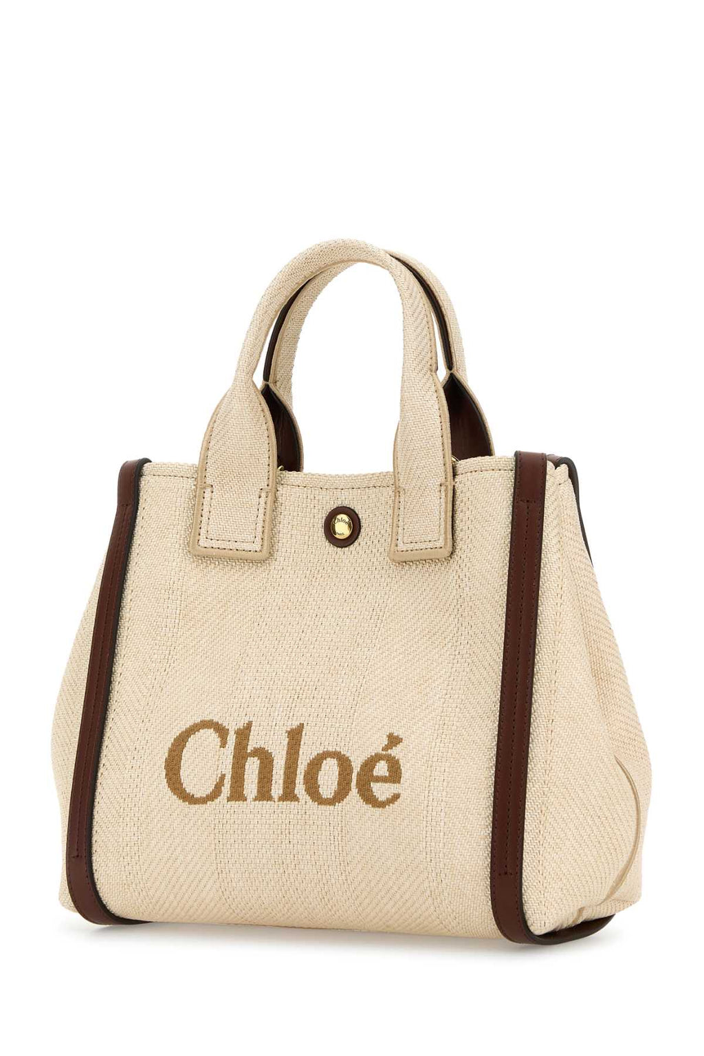 Chloe Women Sand Canvas Small Carry Handbag