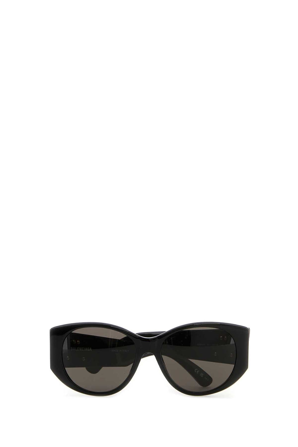 Balenciaga Women Black Acetate Nano Round Sunglasses