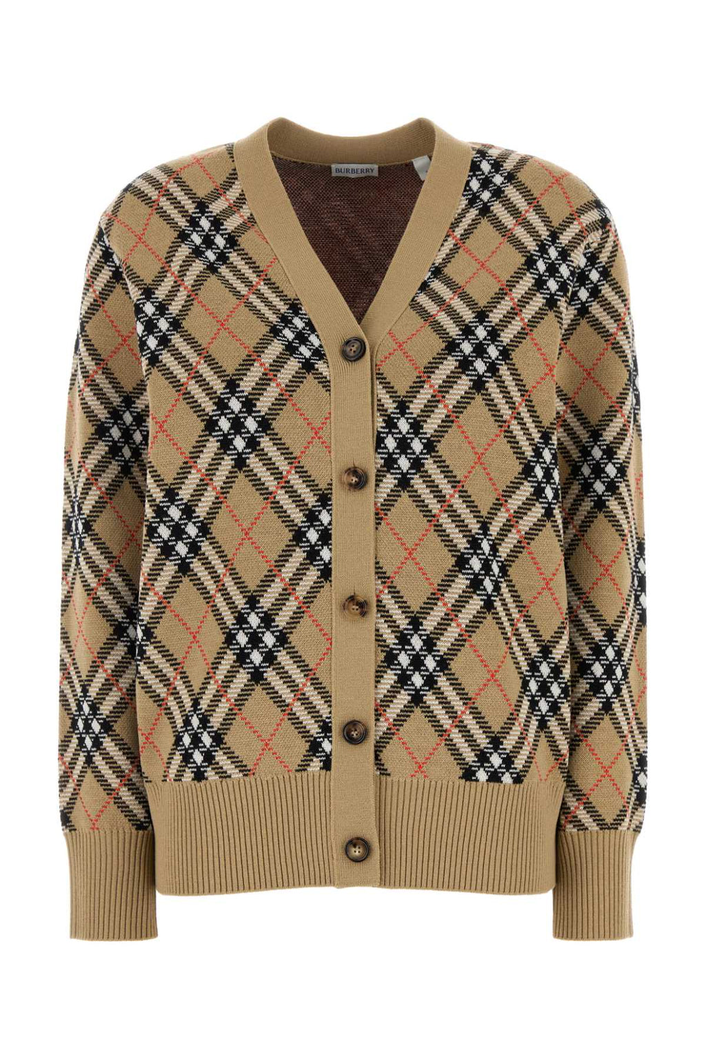 Burberry Women Embroidered Wool Blend Cardigan