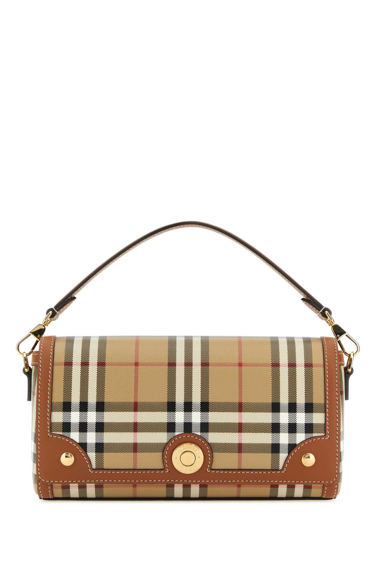 Burberry Women Printed Canvas And Leather Note Handbag
